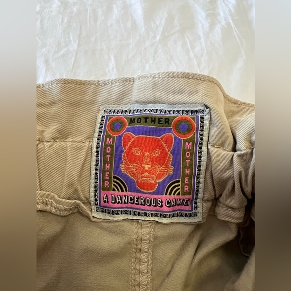 Mother | Size 26 | Yoyo Ruffle Greaser Paper Bag Highrise Straight Khakis Pants - Picture 2 of 12